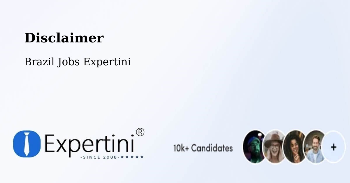 Disclaimer – Combinado - Brazil Jobs Expertini